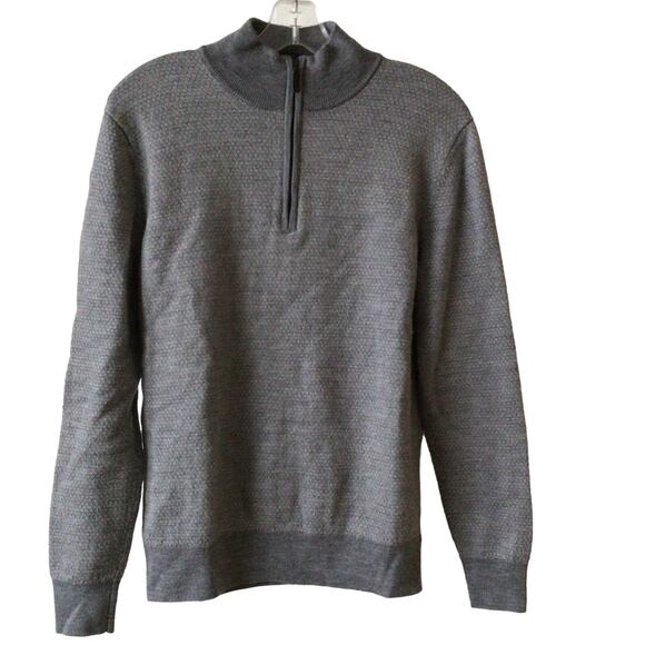Untuckit 1/4 Zip Merino Wool Men's Sweater Sz S - Picture 1 of 5